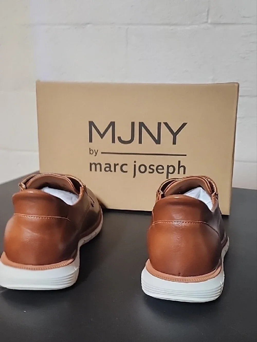 Marc Joseph Cloud Street Cognac Leather Derby Lace-Up Shoes